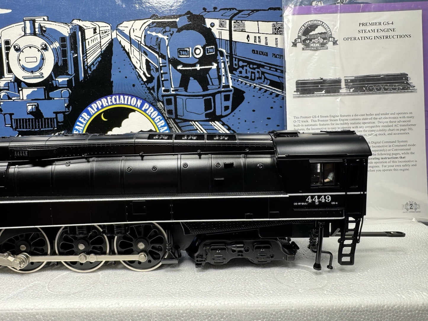 MTH 20-80003A BNSF 4-8-4 GS-4 steam engine #4449 PS2 BCR LNIB3