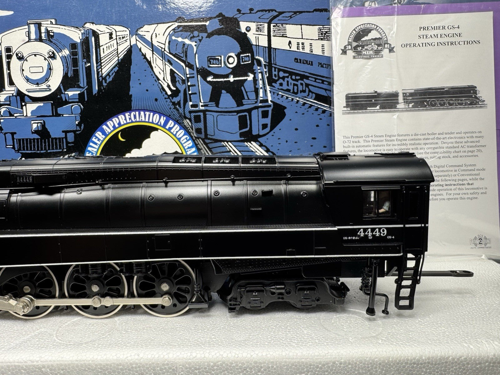 MTH 20-80003A BNSF 4-8-4 GS-4 steam engine #4449 PS2 BCR LNIB3