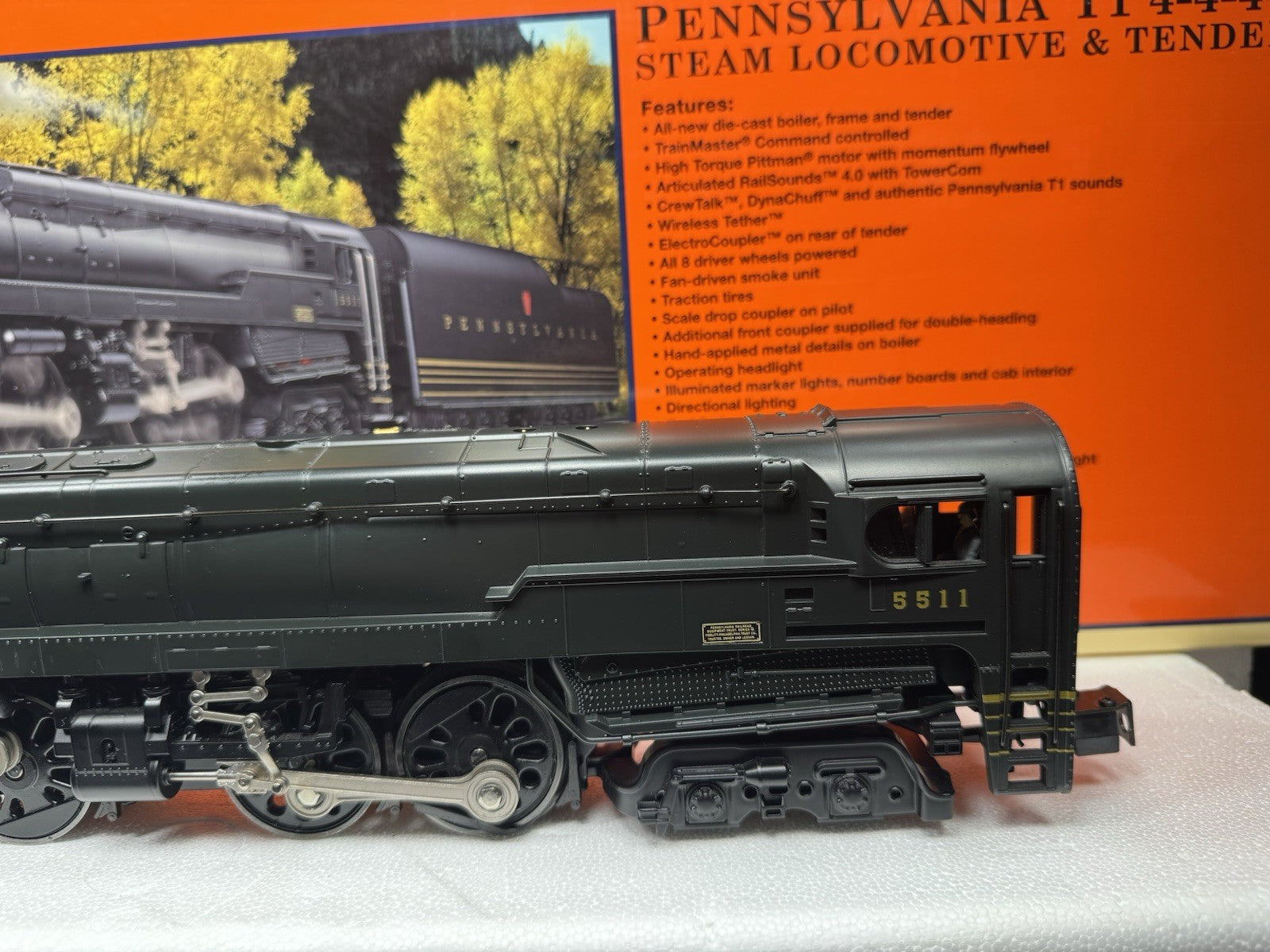 Lionel 6-28063 TMCC Pennsylvania PRR T1 4-4-4-4 Duplex steam engine #5511 LNIB3