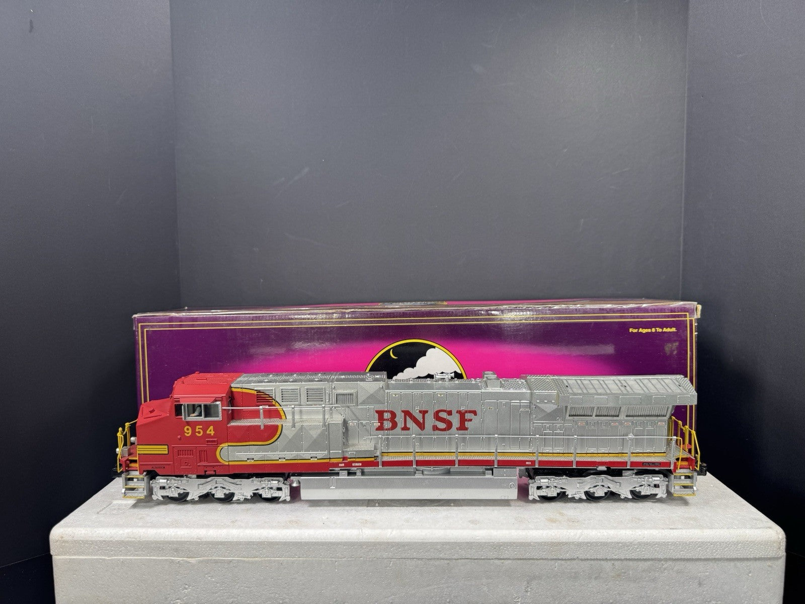 MTH 20-2265-1 Santa Fe Warbonnet AC6000 diesel engine #954 PS2 BCR EX0