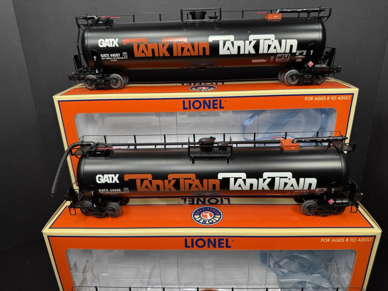 Lionel 6-19639 GATX Tank Train tanker car 3-pack EX2
