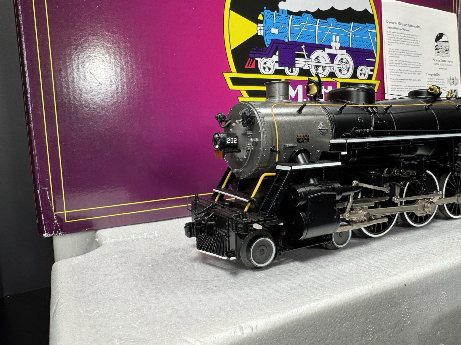 MTH 20-3822-1 Pittsburgh P&WV 4-6-2 Ps-4 steam engine #202 PS3 LNIB1