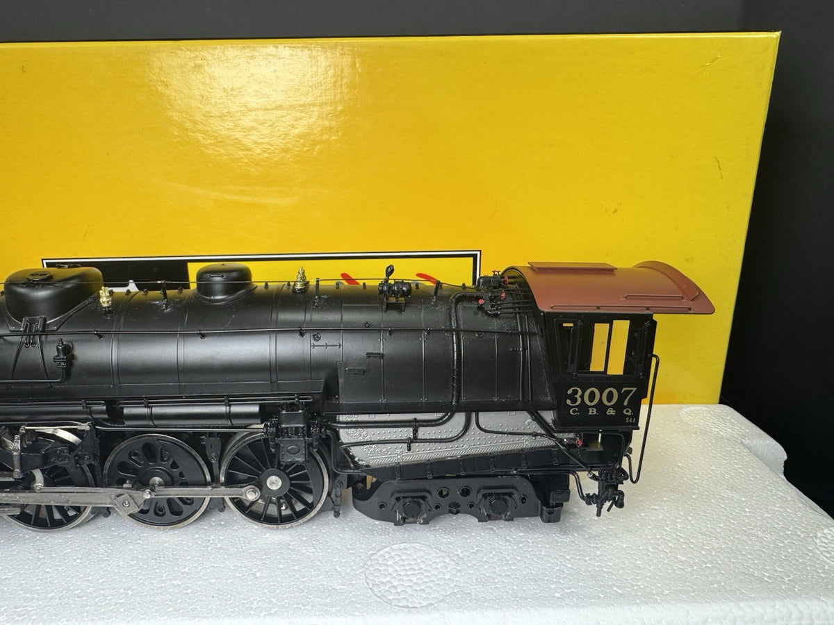 Sunset 3rd Rail 3-rail brass TMCC CB&Q S-4 Hudson steam engine #3007 LNIB3