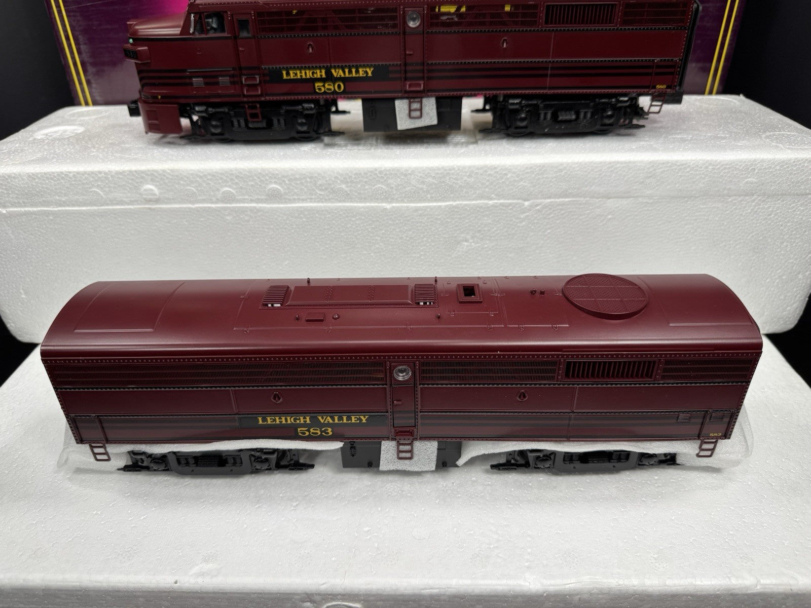 MTH 20-2241-1 Lehigh Valley LV FA-2 diesel engine ABA set PS 2.0 BCR NIB3