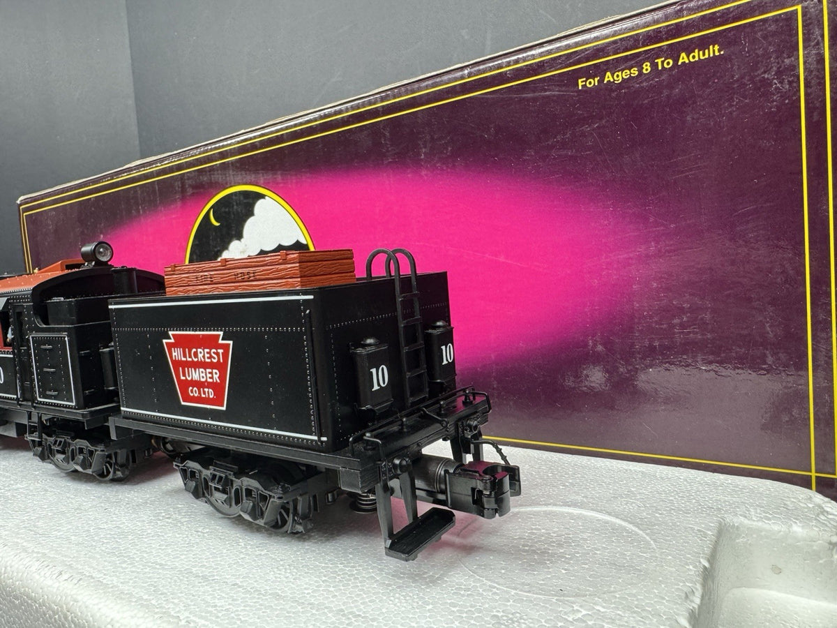 MTH 20-3039-1 Hillcrest Lumber Clmax logging steam engine #10 PS2 BCR LNIB4