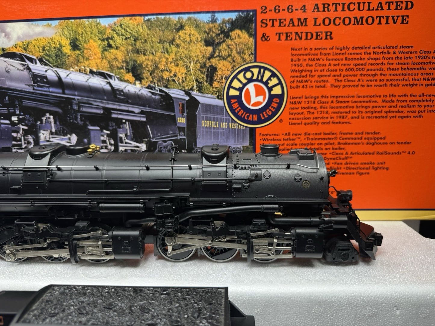 Lionel 6-28052 TMCC Norfolk & Western Class A 2-6-6-4 steam engine #1218 EX9