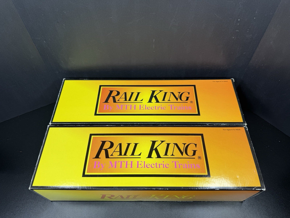 MTH RailKing 30-4144-1E Santa Fe chrome F-3 diesel engine AB set PS2 BCR LNIB13