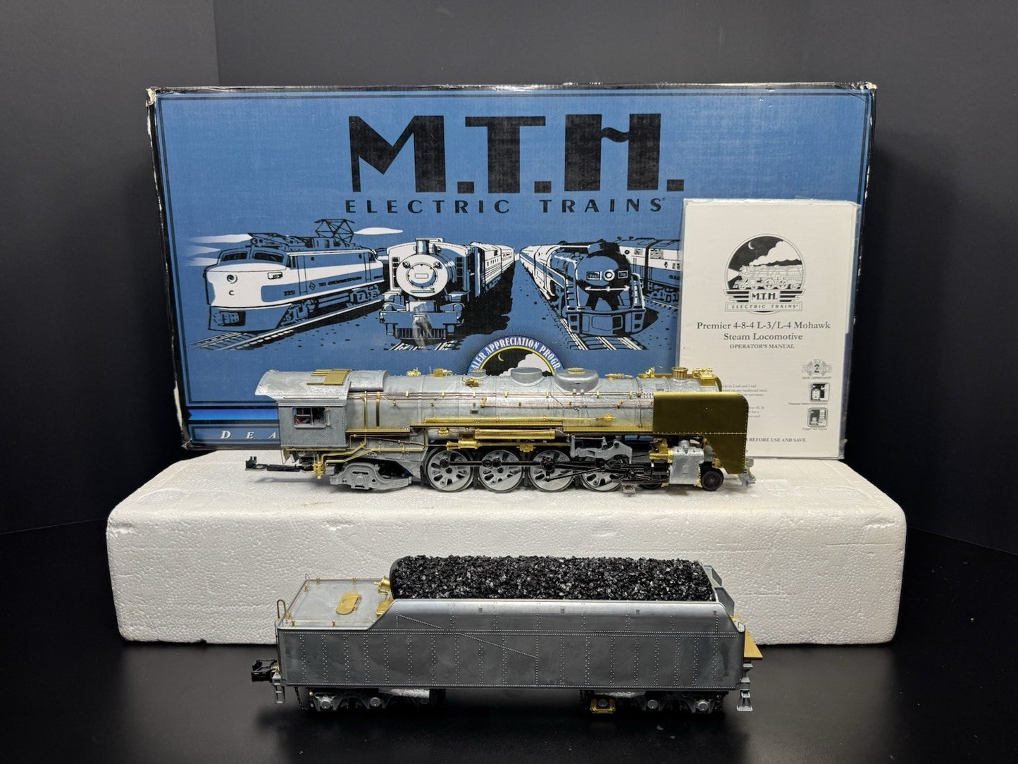 MTH 20-3407-1 Engineering Edition 4-8-2 L-3a Mohawk steam engine PS2 BCR LNIB0