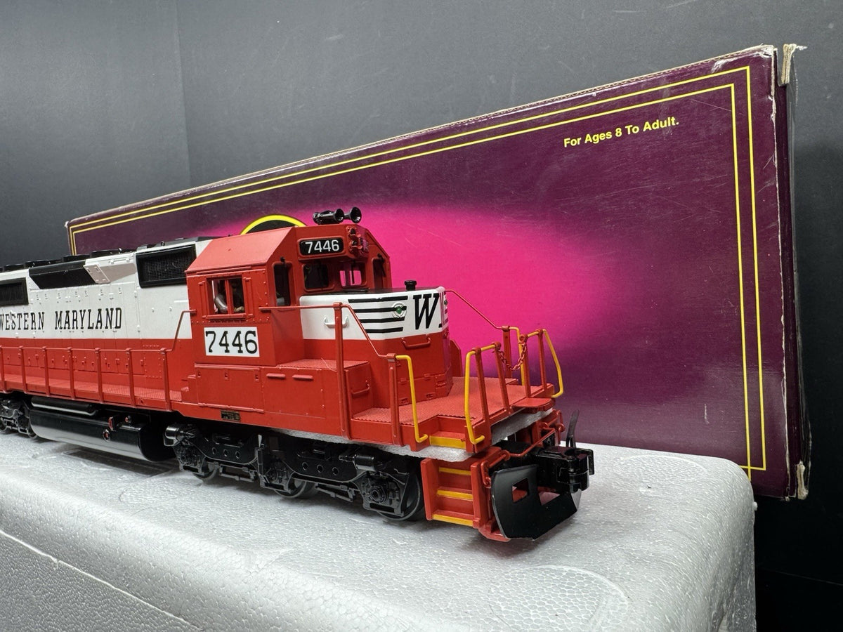 MTH 20-2538-1 Western Maryland WM SD40-2 diesel engine #7446 PS2 BCR LNIB9