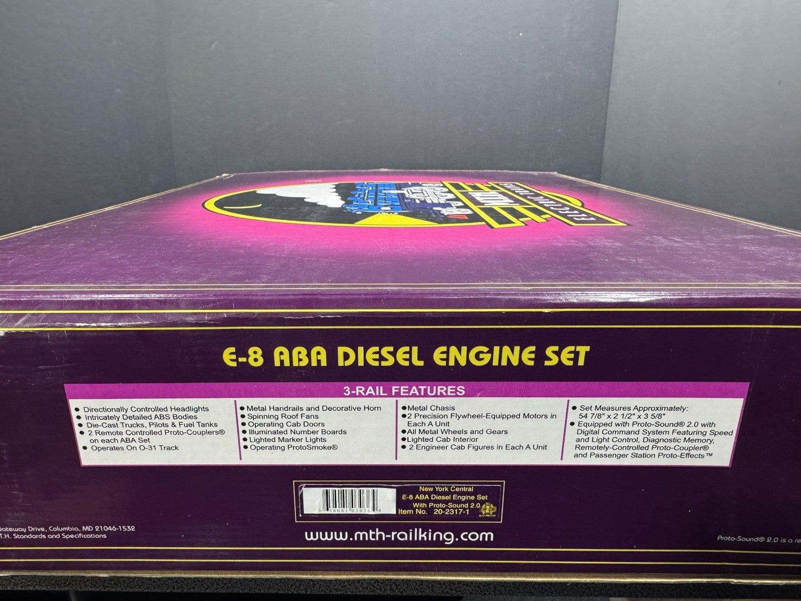 MTH 20-2317-1 New York Central NYC E-8 diesel engine ABA set PS2 BCR LNIB16