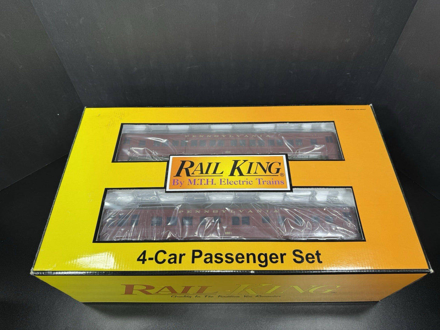 MTH RailKing 30-69064 Pennsylvania PRR 60' Madison passenger 4-car set NIB0