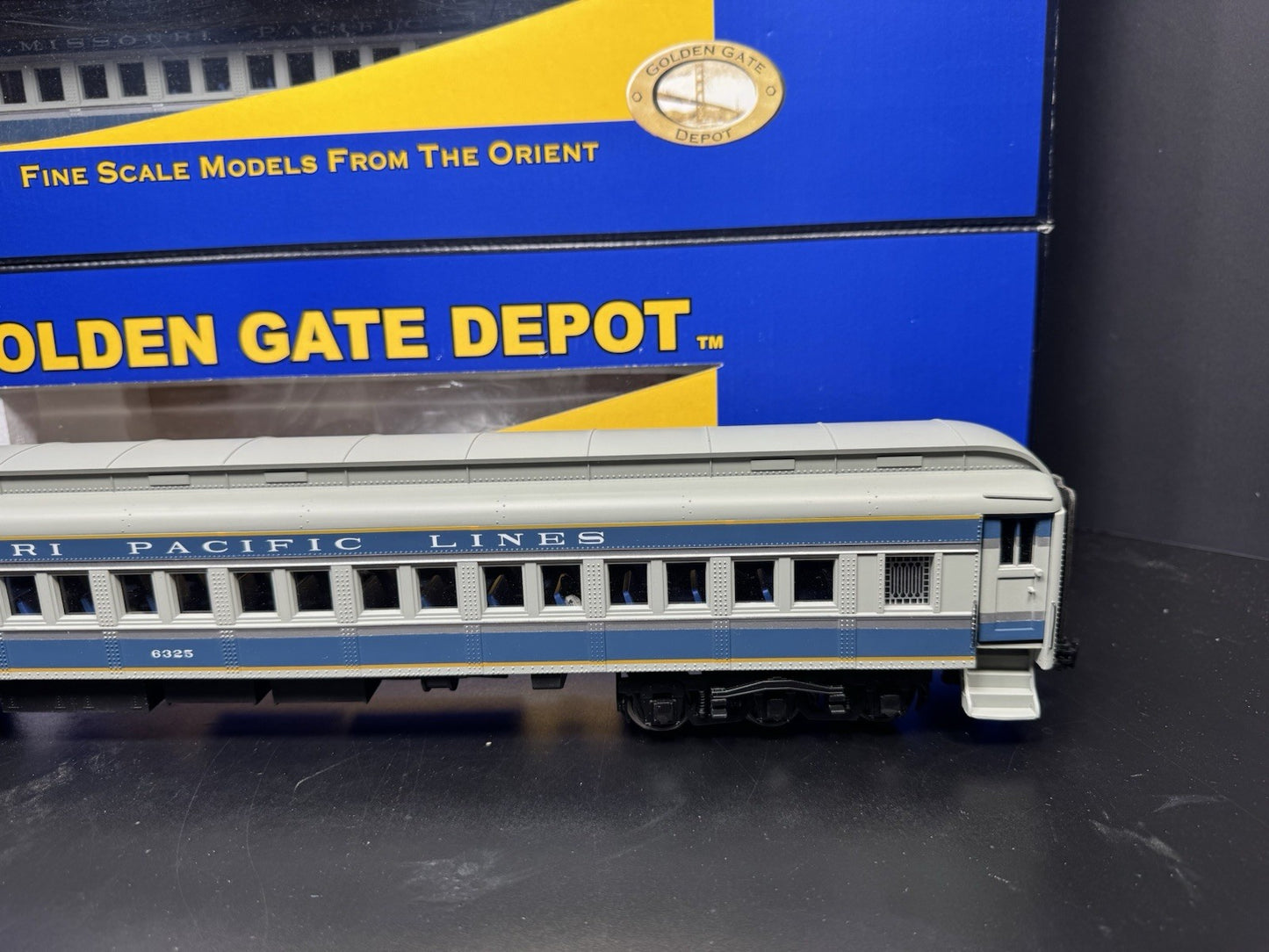Golden Gate Depot GGD Missouri Pacific MoPac 80' passenger coach 4-car set LNIB4