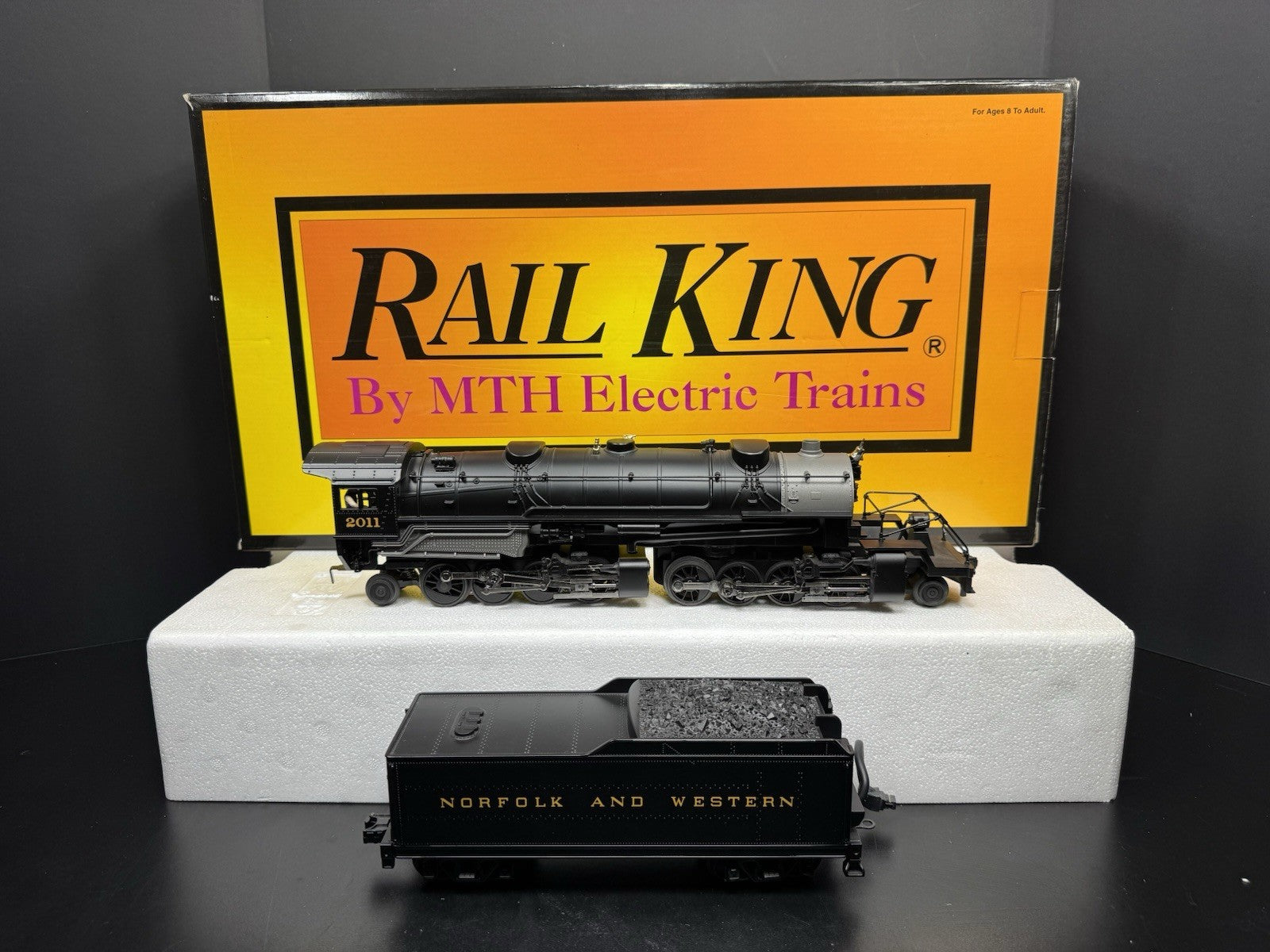 MTH RailKing 30-1307-1 Norfolk & Western 2-8-8-2 steam loco #2011 PS2 BCR LNIB6