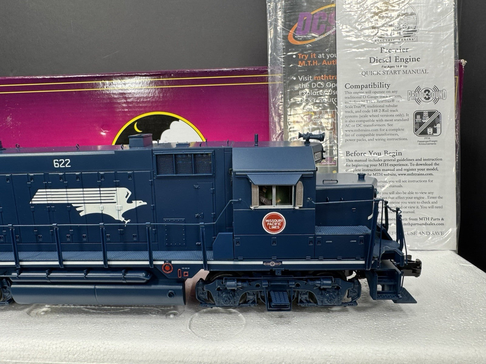 MTH 20-21555-1 Missouri Pacific MoPac GP-35 diesel engine #622 PS 3.0 NIB8