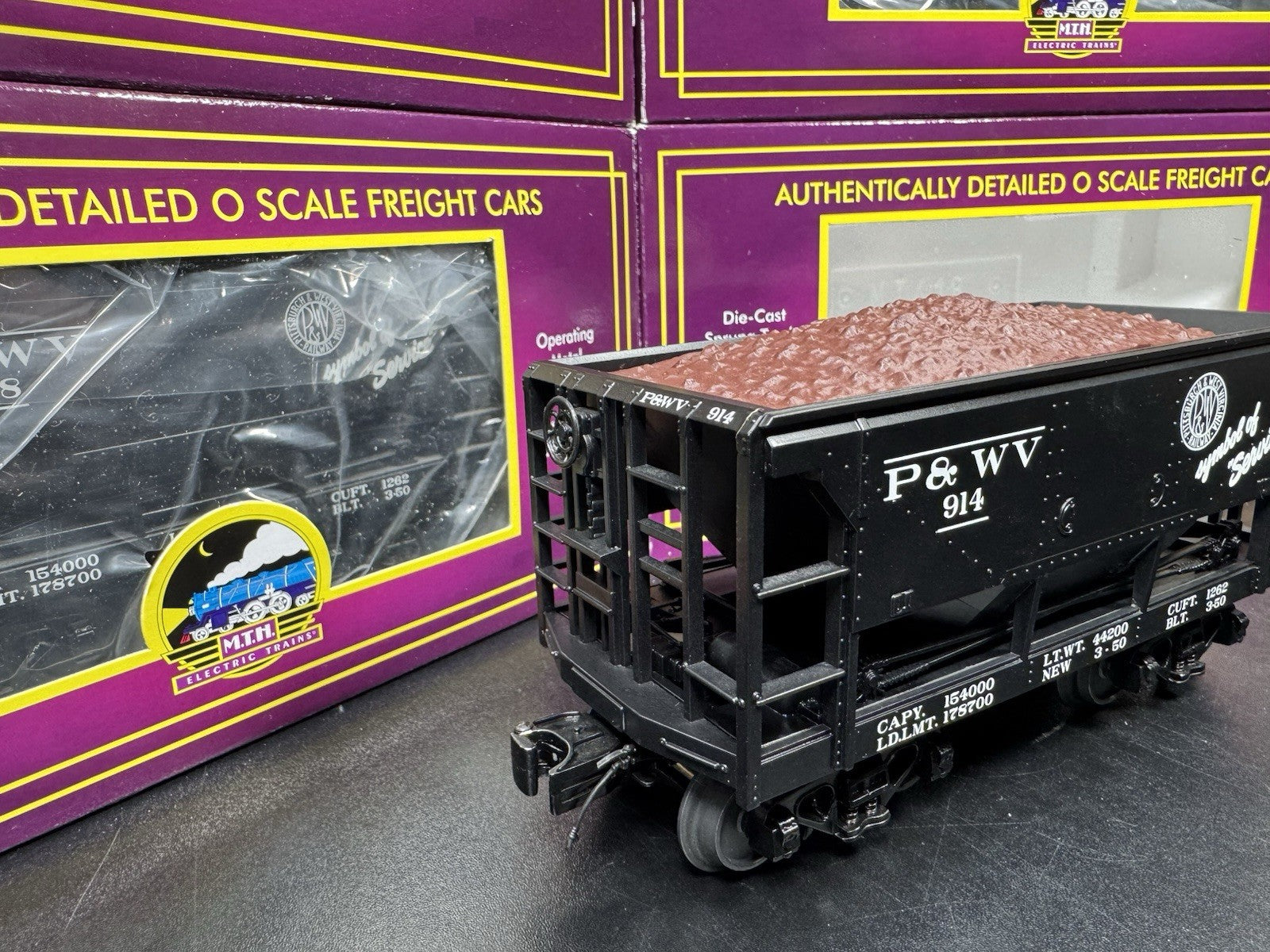 MTH 20-90499 Pittsburgh & West Virginia P&WV ore car 6-pack EX5