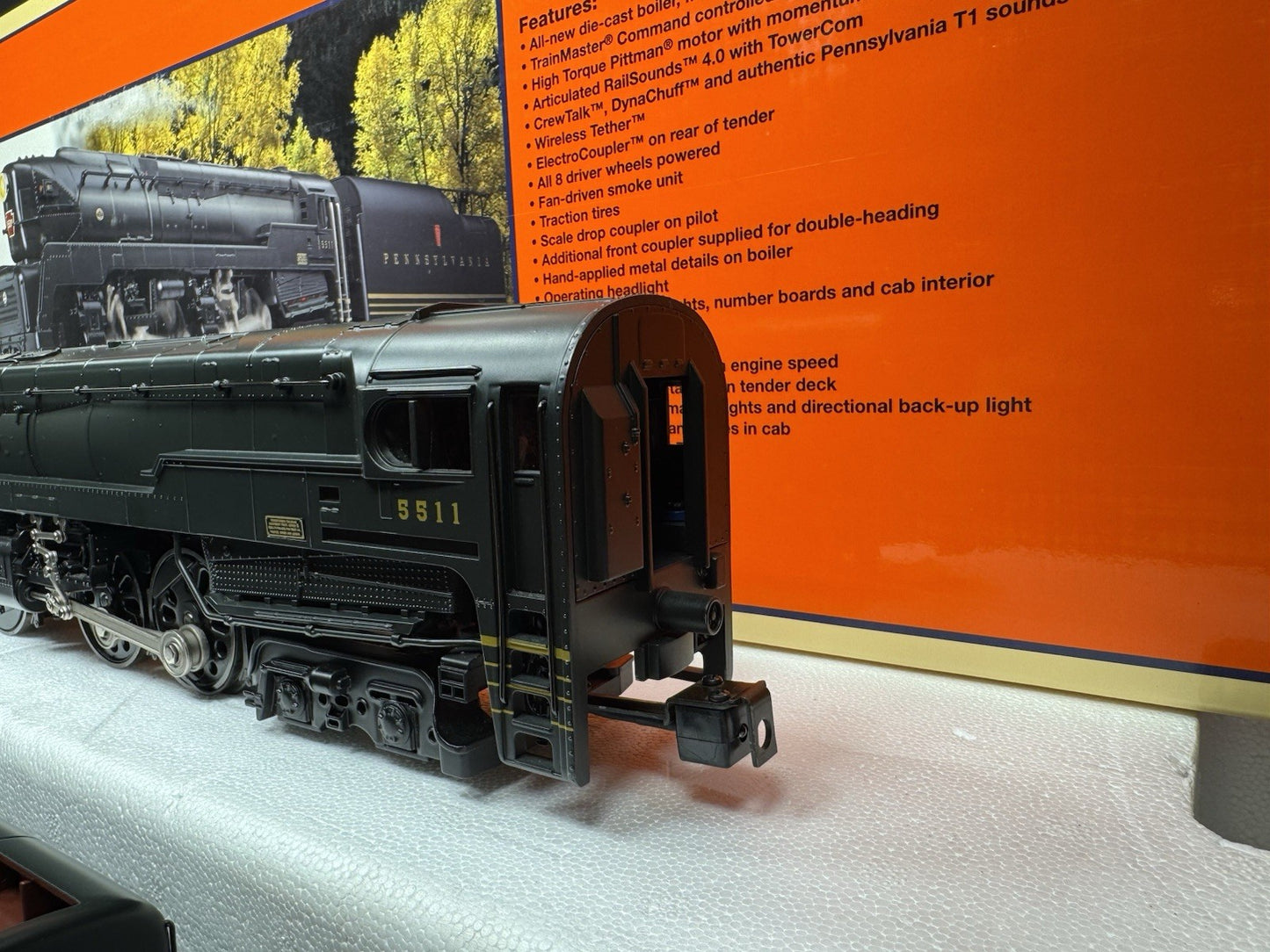 Lionel 6-28063 TMCC Pennsylvania PRR T1 4-4-4-4 Duplex steam engine #5511 LNIB4