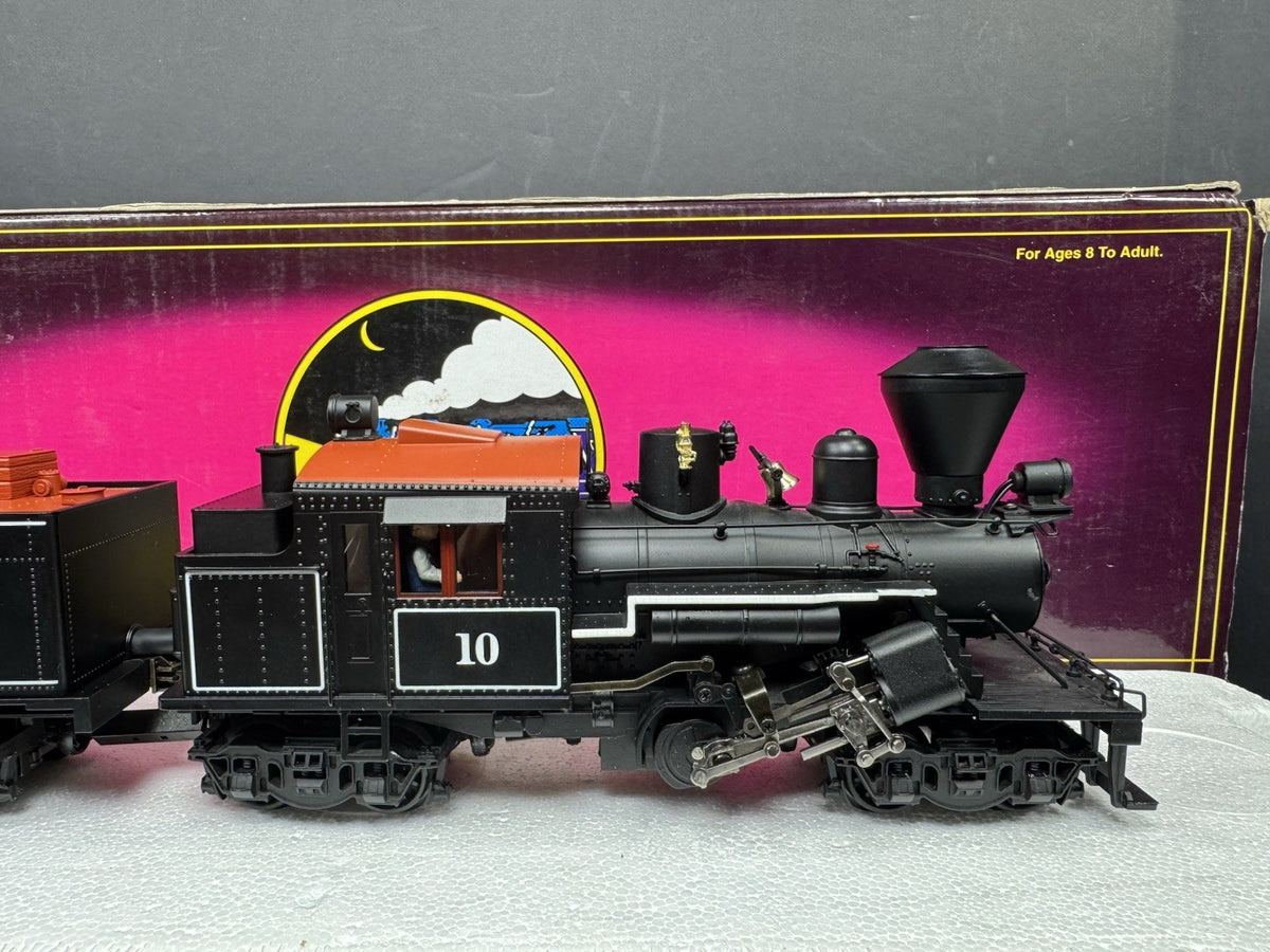 MTH 20-3039-1 Hillcrest Lumber Clmax logging steam engine #10 PS2 BCR LNIB8