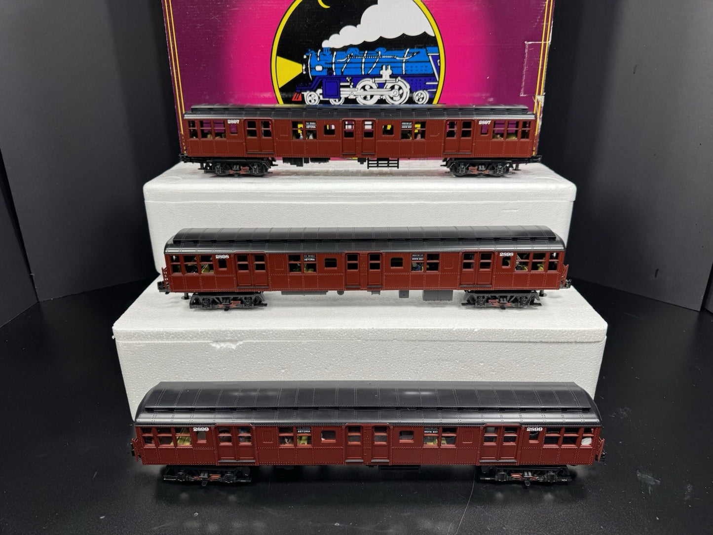 MTH 20-2675-3 BMT Standards subway nonpowered 3-car add-on set LNIB4