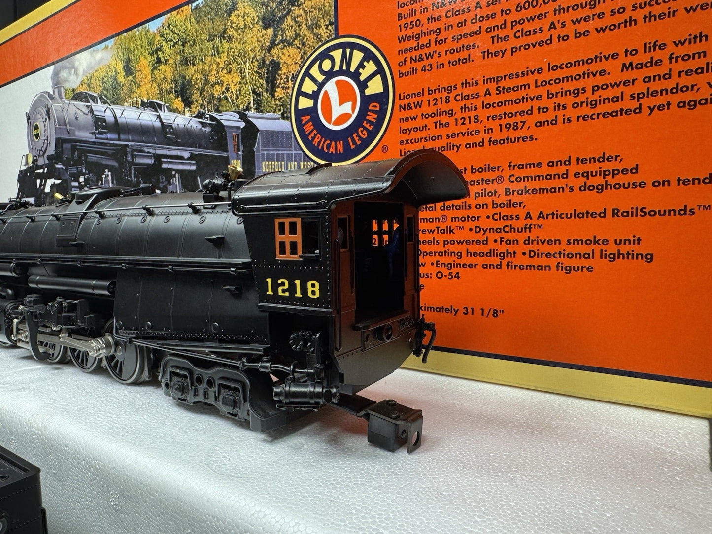 Lionel 6-28052 TMCC Norfolk & Western Class A 2-6-6-4 steam engine #1218 EX4