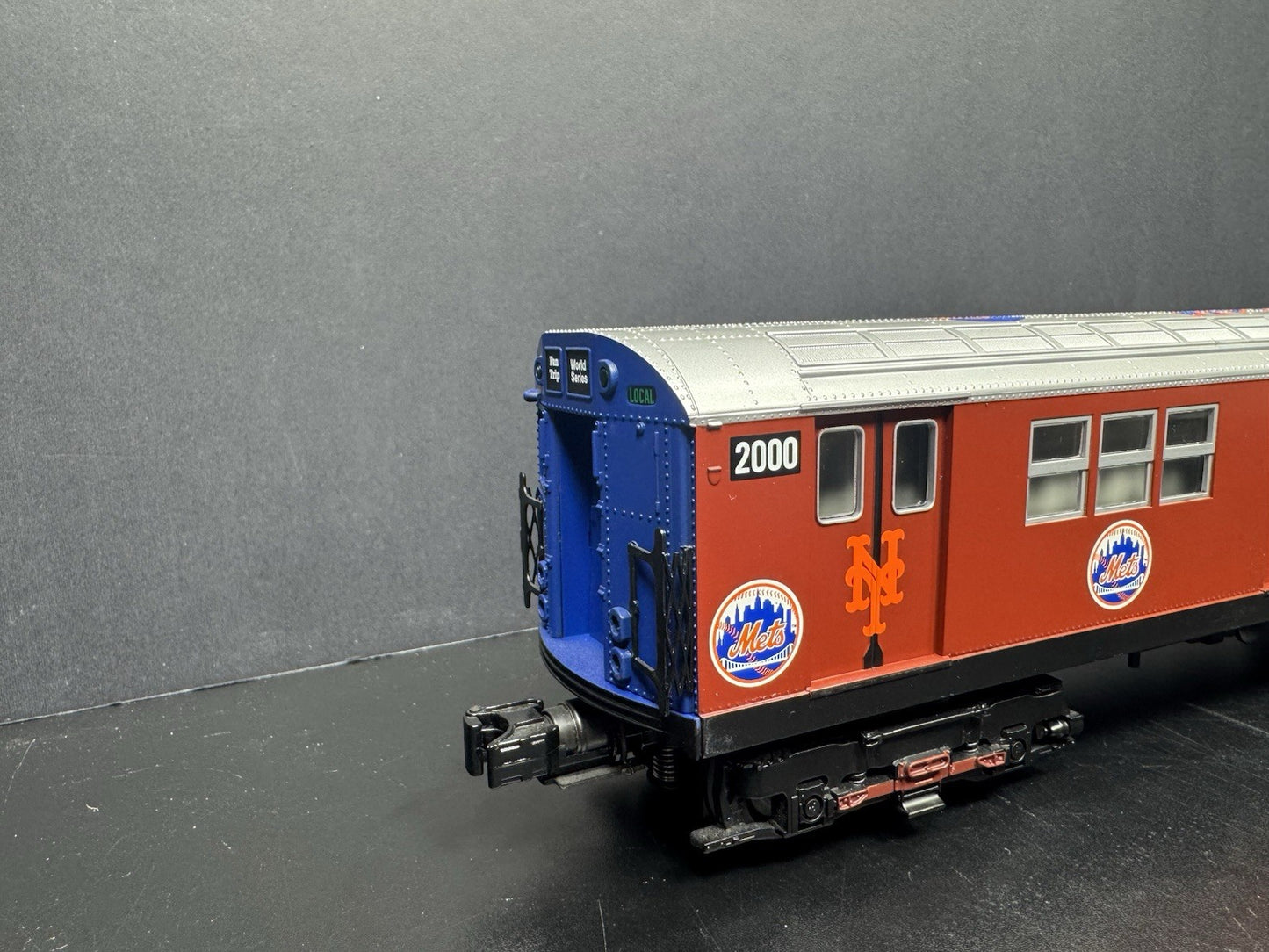 MTH RailKing New York Mets R-17 powered subway car #2000 PS2 BCR LN1