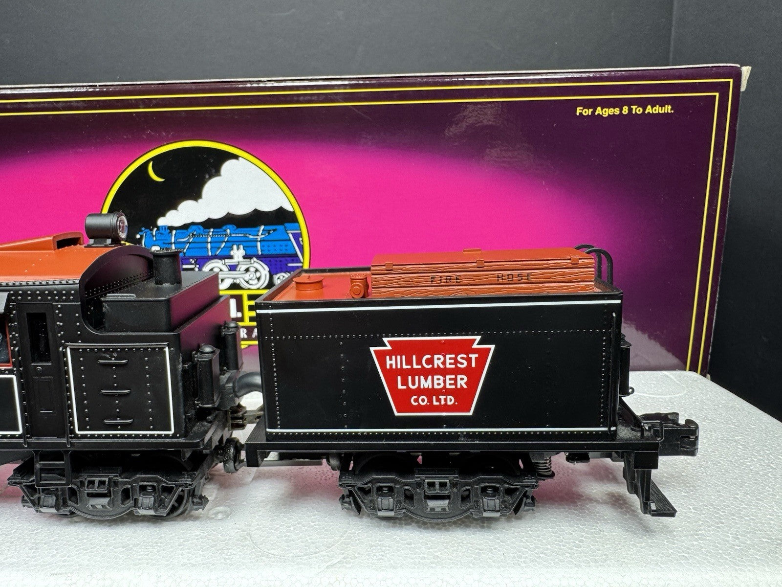 MTH 20-3039-1 HIllcrest Lumber Clmax logging steam engine #10 PS2 BCR LNIB3