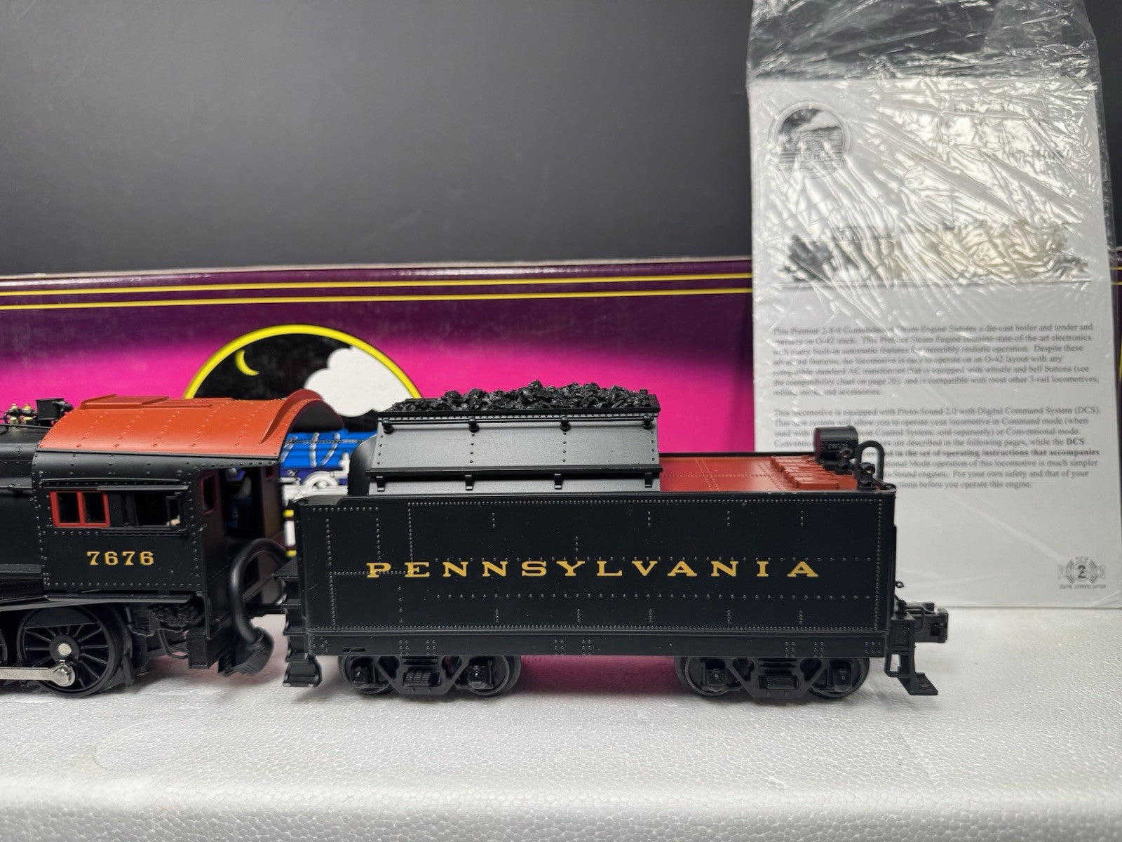MTH 20-3055-1 Pennsylvania PRR H10s Consolidation steam engine #7676 PS2 EX3