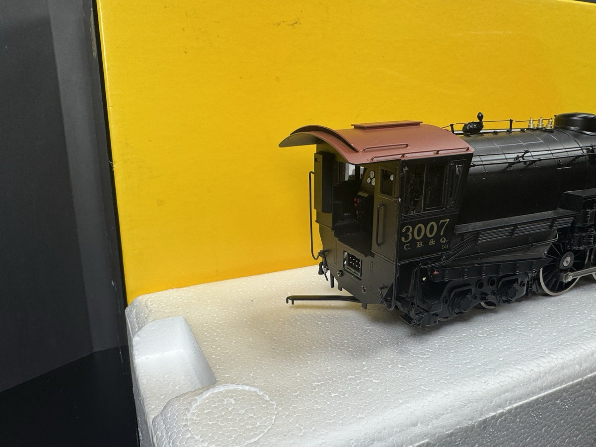 Sunset 3rd Rail 3-rail brass TMCC CB&Q S-4 Hudson steam engine #3007 LNIB10