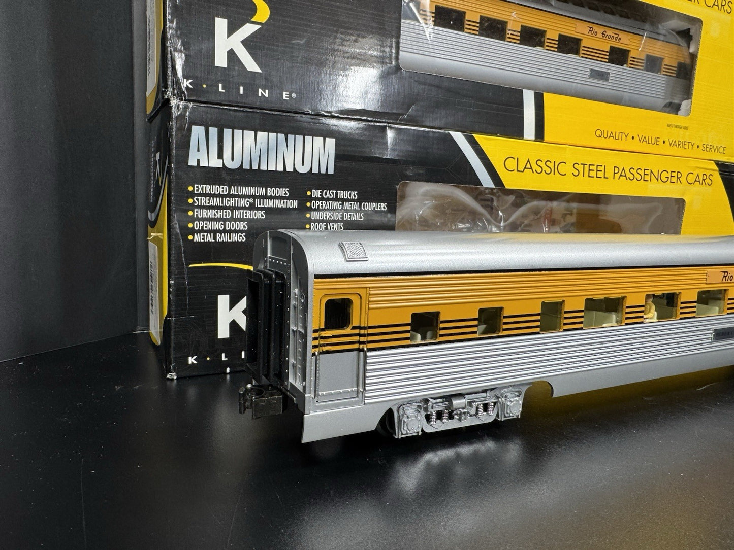 K-Line K-4621B Rio Grande Prospector 21" aluminum passenger 4-car set LNIB6