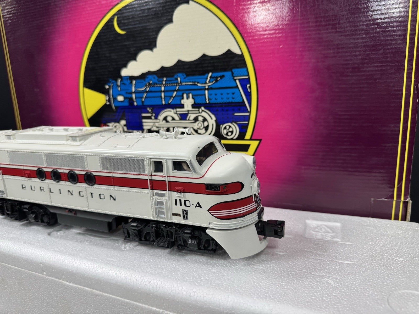 MTH 20-2443-1 Burlington FT diesel engine ABA set #110 PS2 BCR EX8