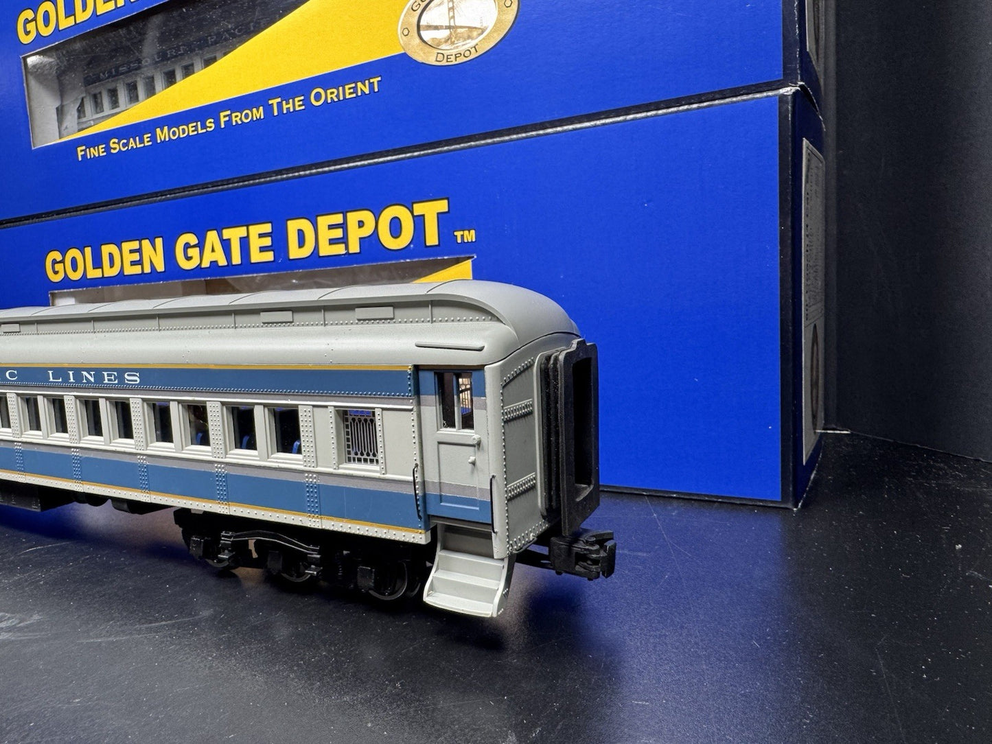 Golden Gate Depot GGD Missouri Pacific MoPac 80' passenger coach 4-car set LNIB10