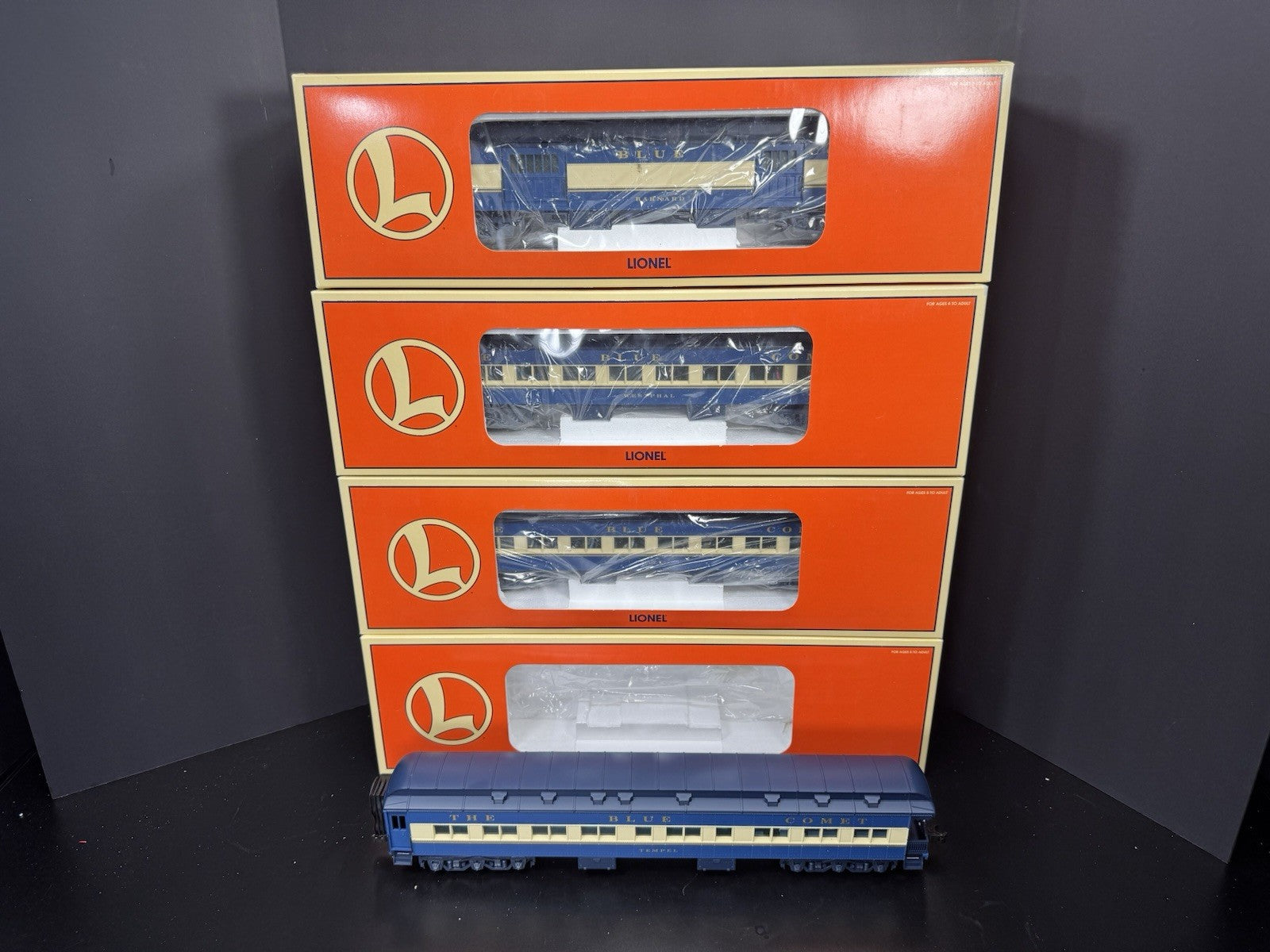 Lionel 6-21787 TMCC Jersey Central CNJ Blue Comet steam passenger set EX15