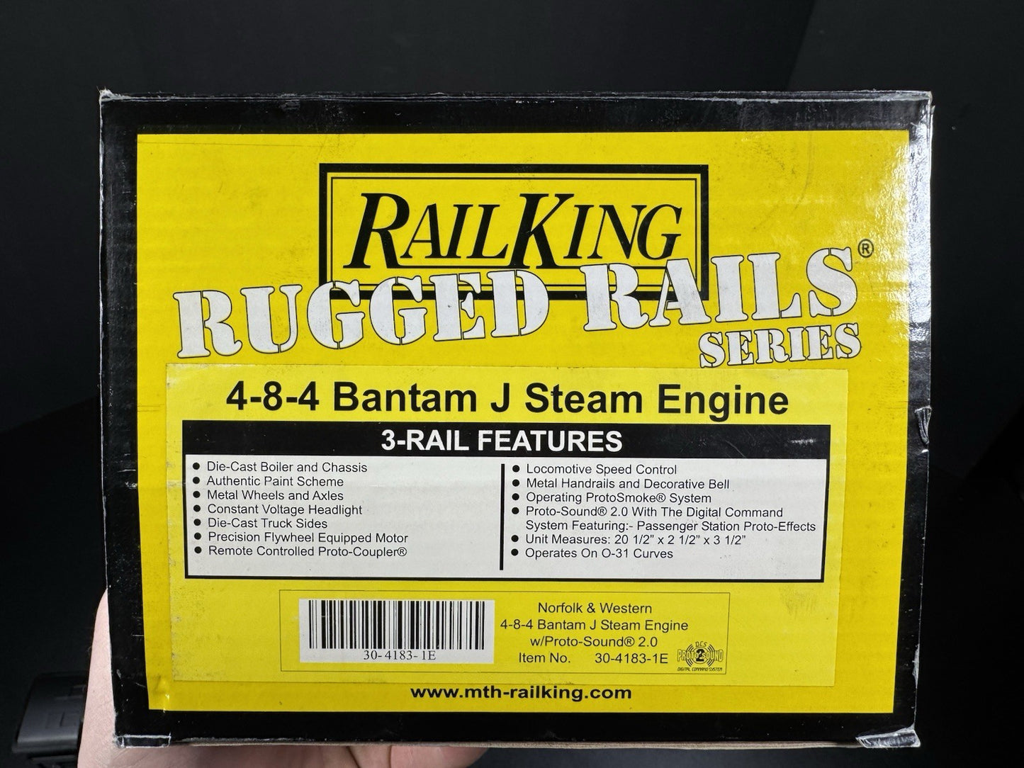 MTH RailKing 30-4183-1E Norfolk 7 Western J-class steam engine #611 PS2 BCR LNIB13