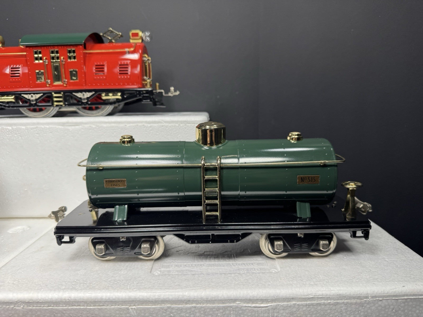 MTH Tinplate 10-1209-1 Std Gauge Christmas No. 10 electric freight set PS2 LNIB8