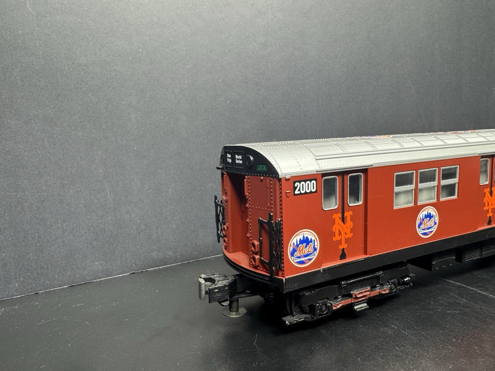 MTH RailKing New York Mets R-17 powered subway car #2000 PS2 BCR LN6
