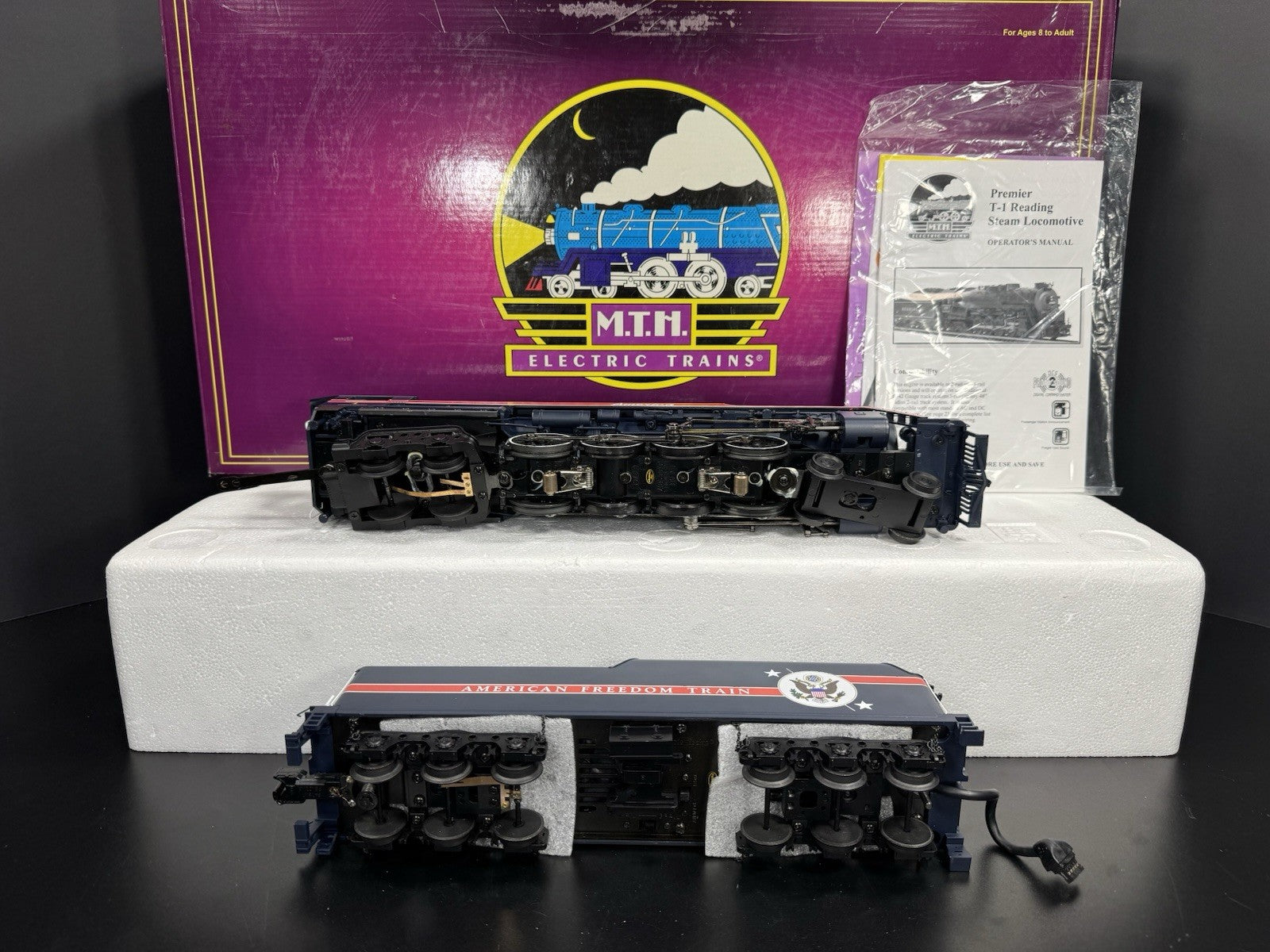 MTH 20-3131-1 American Freedom Train 4-8-4 T-1 steam engine #1 PS2 BCR LNIB12