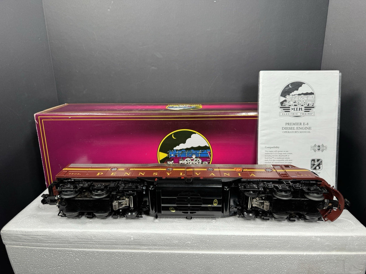 MTH 20212551 Pennsylvania PRR E8 diesel engine #5809 PS3 EX11