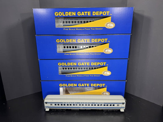 Golden Gate Depot GGD Missouri Pacific MoPac 80' passenger coach 4-car set LNIB0