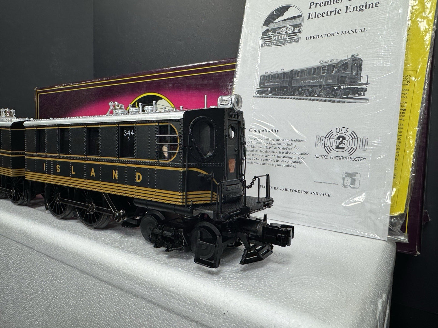 MTH 20-5534-1E Long Island DD-1 electric engine #344 PS2 BCR LNIB4