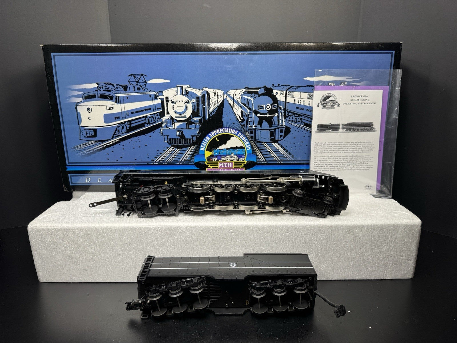 MTH 20-80003A BNSF 4-8-4 GS-4 steam engine #4449 PS2 BCR LNIB12