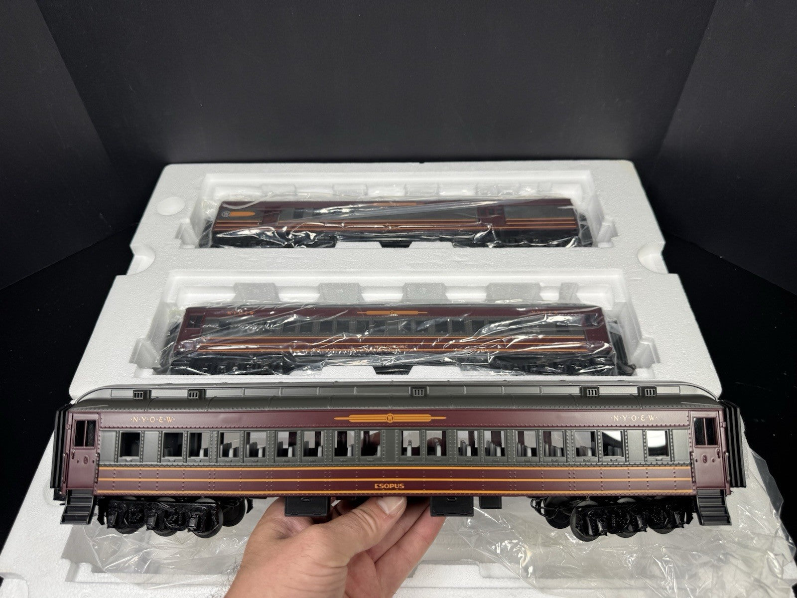 MTH RailKing 30-69022 NY Ontario & Western 60' Madison passenger 4-car set LNIB4