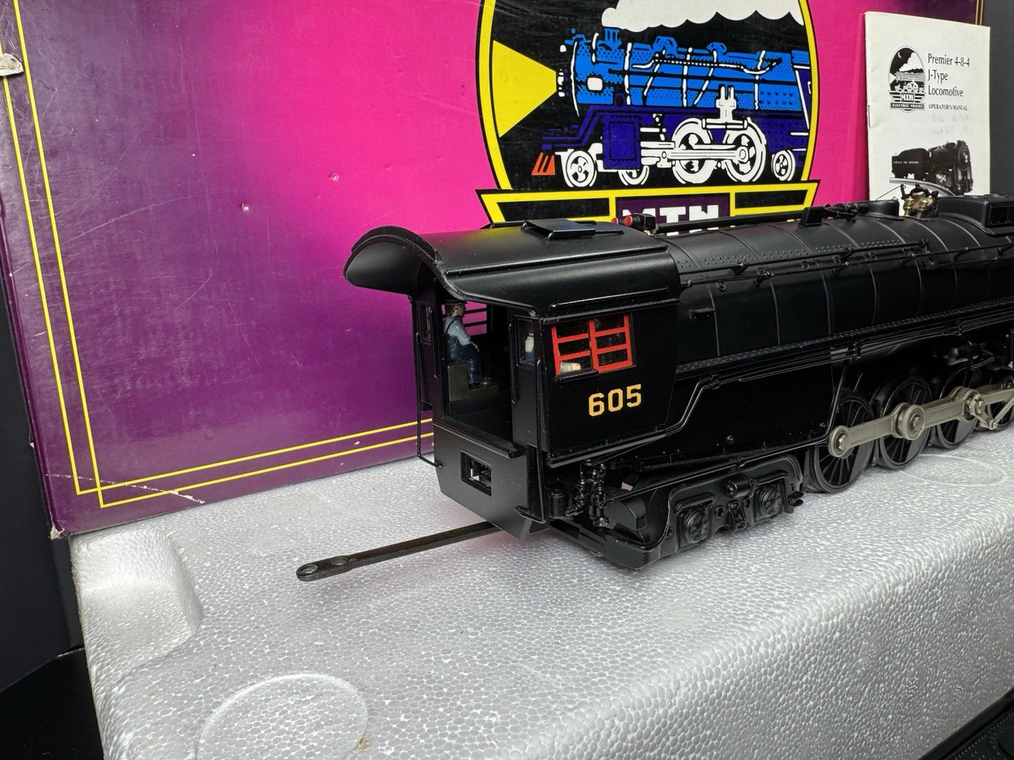 MTH 20-3058-1 Norfolk & Western N&W Unshrouded J 4-8-4 steam engine #605 PS2 EX7