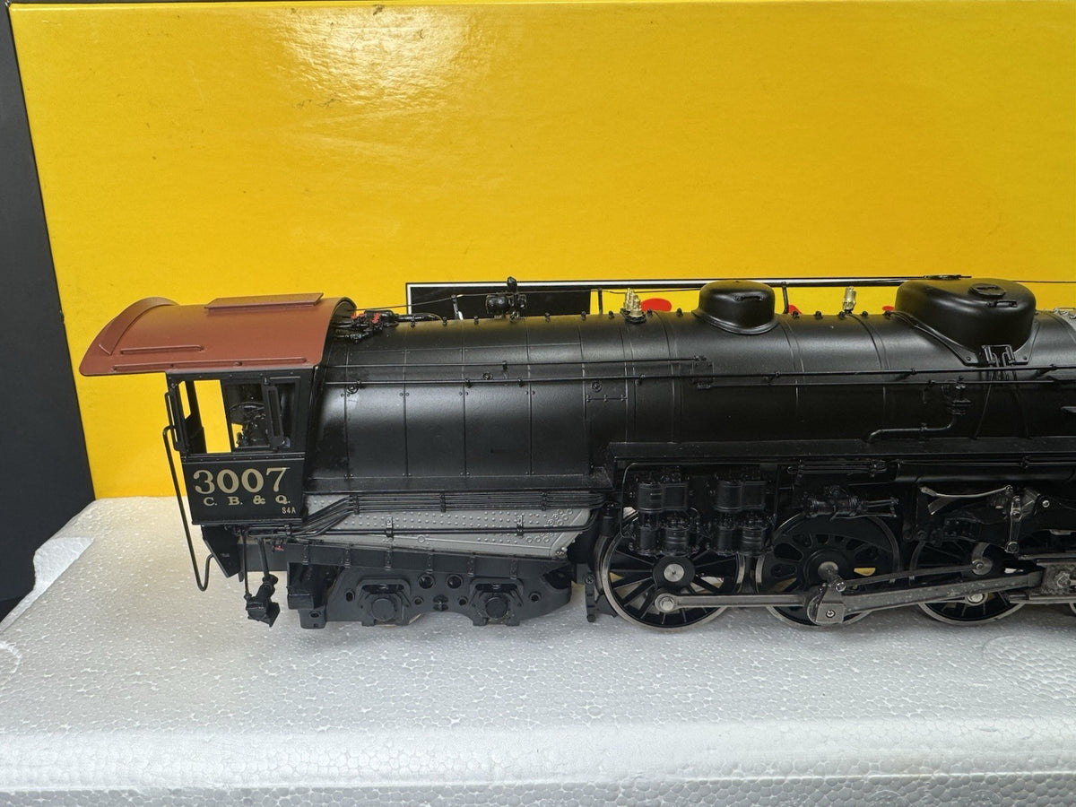 Sunset 3rd Rail 3-rail brass TMCC CB&Q S-4 Hudson steam engine #3007 LNIB9