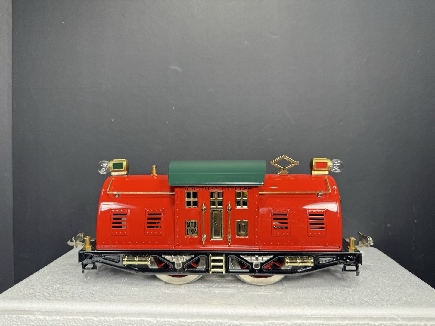 MTH Tinplate 10-1209-1 Std Gauge Christmas No. 10 electric freight set PS2 LNIB6