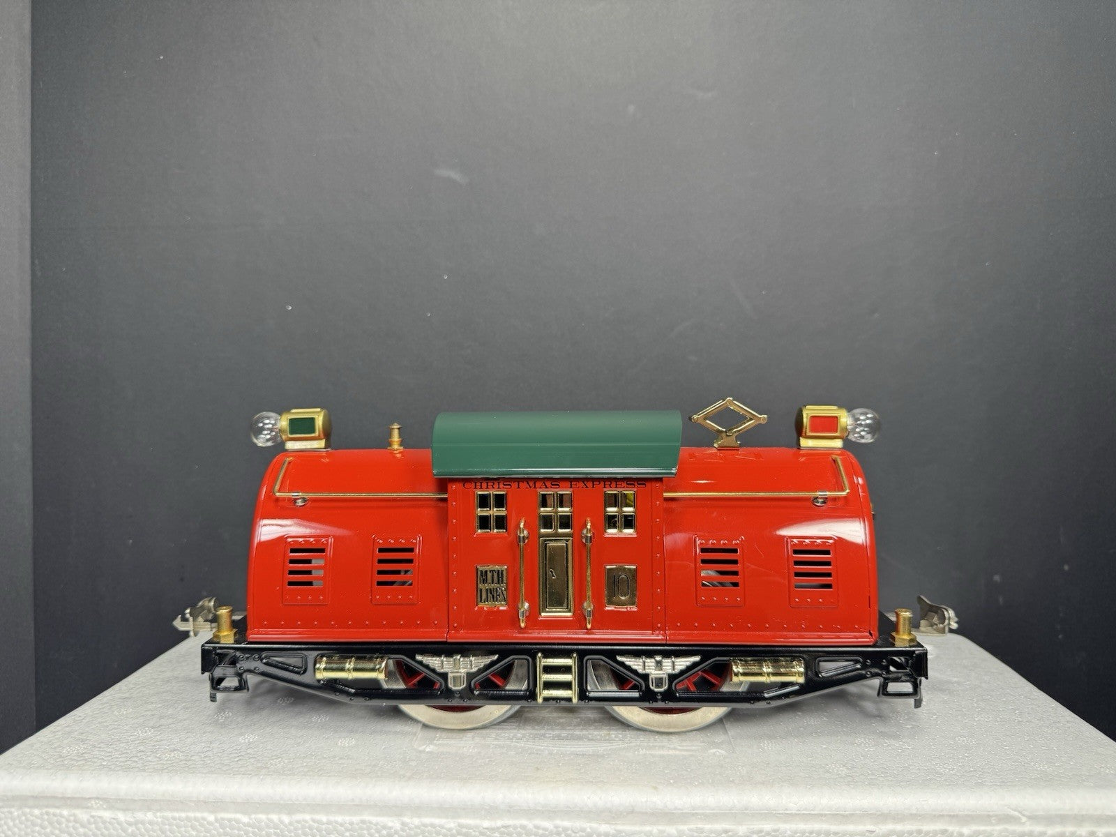 MTH Tinplate 10-1209-1 Std Gauge Christmas No. 10 electric freight set PS2 LNIB6