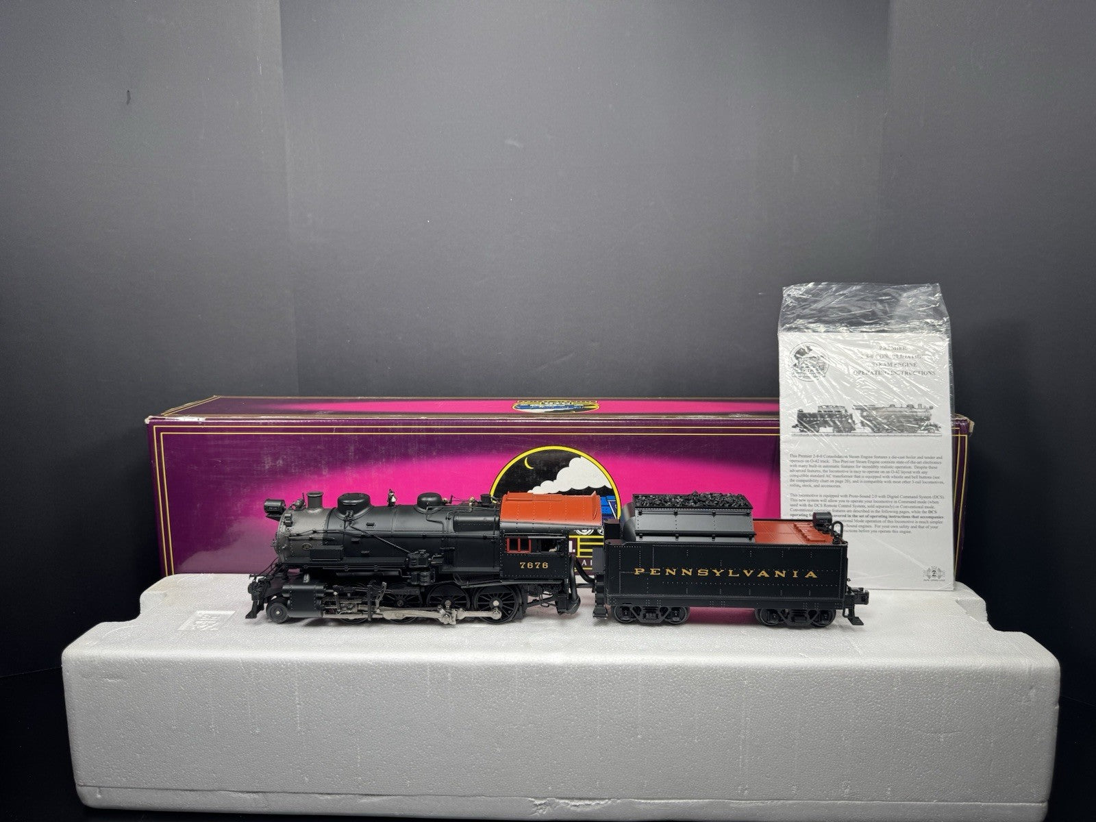 MTH 20-3055-1 Pennsylvania PRR H10s Consolidation steam engine #7676 PS2 EX0