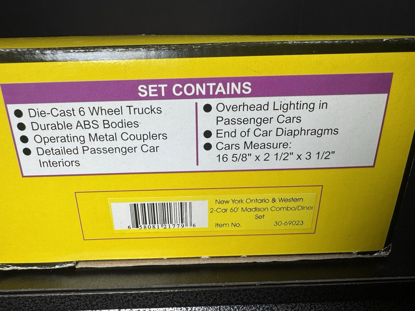 MTH RailKing 30-69023 NYO&W 60' Madison combine / diner 2-car set LNIB6