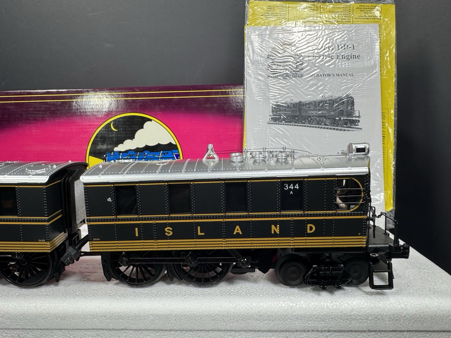 MTH 20-5534-1E Long Island DD-1 electric engine #344 PS2 BCR LNIB8