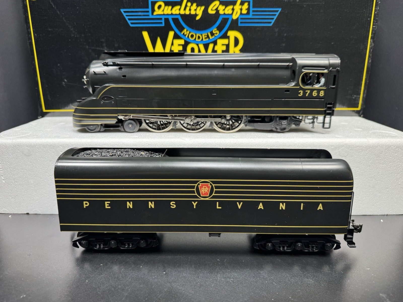 Weaver 3-rail brass Pennsylvania PRR Torpedo 4-6-2 Pacific steam engine #3768 EX4
