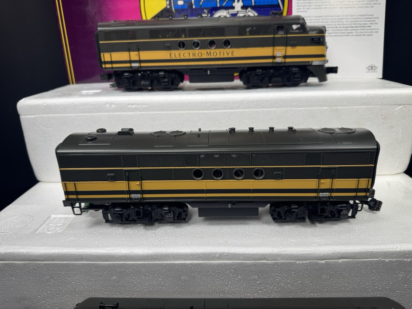 MTH 20-2277-1 Electro Motive Division FT diesel engine ABA set #103 PS2 BCR LNIB6