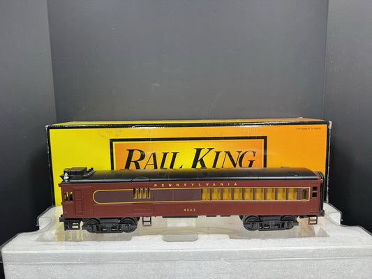 MTH RailKing 30-2709-1E Pennsylvania PRR Doodlebug diesel engine #4663 PS2 LNIB0